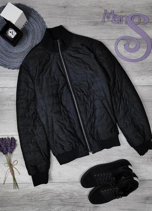Чоловіча чорна стьобана куртка arber весна осінь розмір xl