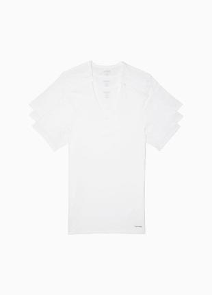 Новый набор calvin klein футболки (ck 3-pack v-neck white)с ам...