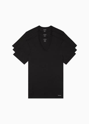 Новый набор calvin klein футболки (ck 3-pack vneck black)с аме...
