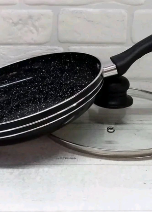 Сковорода з кришкою 18 см з антипригарним покриттям SP