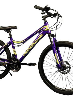Велосипед Unicorn – smart rider 24" размер рамы 15" фиолетовый