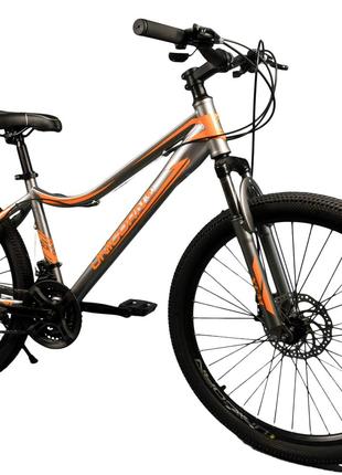 Велосипед Unicorn – smart rider 24" размер рамы 15" серо-оранж...