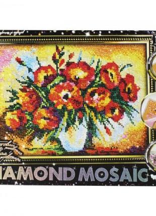 Алмазний живопис "DIAMOND MOSAIC. Маки"