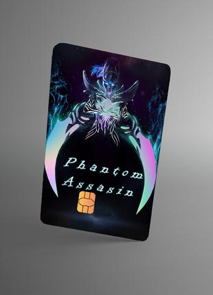 Голографическая наклейка на банковскую карту "Phantom Assassin"