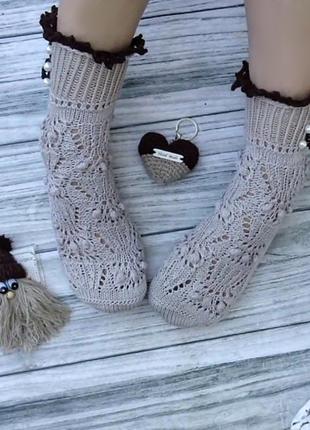 Красиві бавовняні шкарпетки для подарунка - Ніжні Ажурні шкарпетк