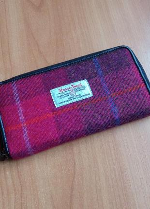 Стильный твидовый кошелек harris tweed портмоне