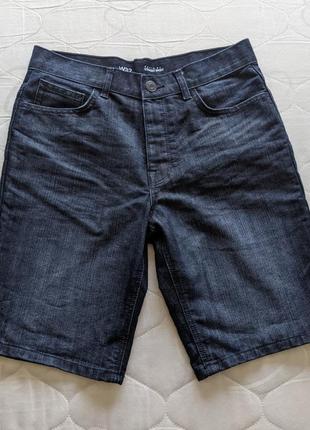 Denim co джинсовые мужские шорты новые темно серые на лето раз...