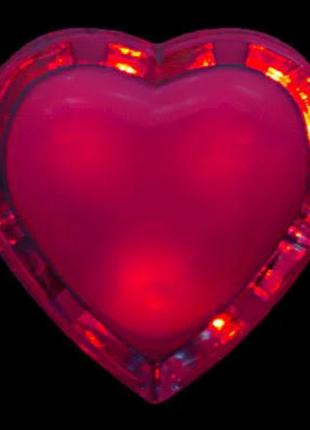 Ночник Сердце 3 LED Lemanso NL4, красный