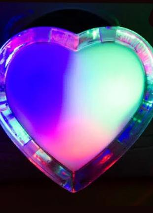 Ночник Сердце 3 LED Lemanso NL135, цветной