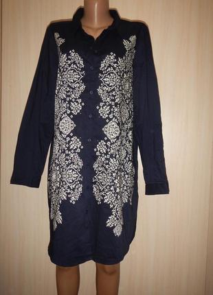 Легкое платье-рубашка kappahl p.m 100% хлопок