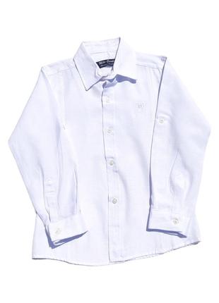 Белая рубашка с длинным/коротким рукавом для мальчика
 турция