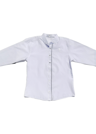 Р140,152 белая рубашка с длинным рукавом для мальчика.турция