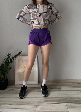 Adidas женские шорты фиолетовые спортивные для спорта