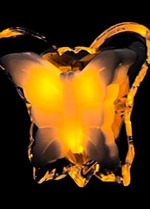 Нічник Метелик 3 LED Lemanso NL5, жовтий