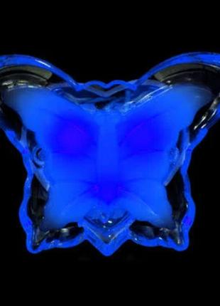 Ночник Бабочка 3 LED Lemanso NL101, синий