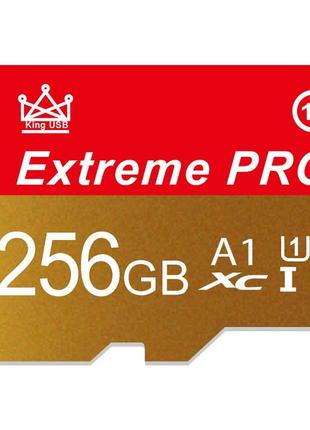MicroSD Карта памяти Extreme Pro 256Gb Class 10 + SD-адаптер