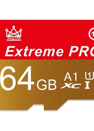 MicroSD Карта памяти Extreme Pro 64Gb Class 10 + SD-адаптер