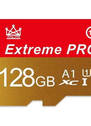 MicroSD Карта памяти Extreme Pro 128Gb Class 10 + SD-адаптер