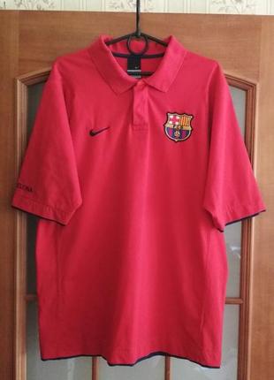 Мужская винтажная футбольная футболка nike fc barcelona (l-xl)