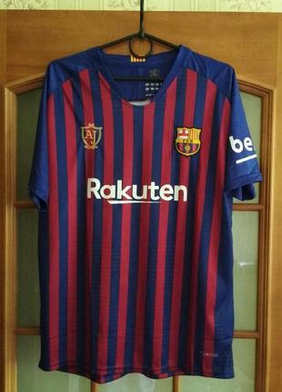 Мужская футбольная футболки fc barcelona messi №10 (m-l)