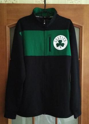 Мужская олимпийка кофта зип adidas nba boston celtics (l-xl)