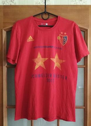 Мужская футболка fc basel 1893 fan jersey football shirt red a...