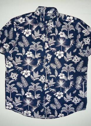 Рубашка  гавайская  easy cotton bangladesh гавайка размер (l-xl)