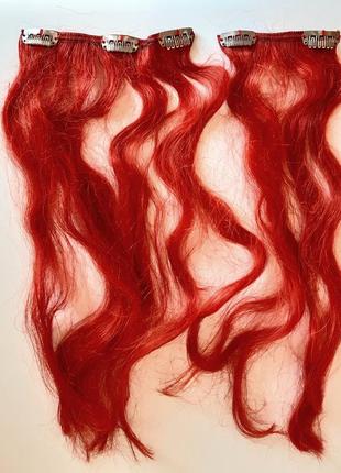 Треси канекалон карнавальне руде волосся на кліпсах