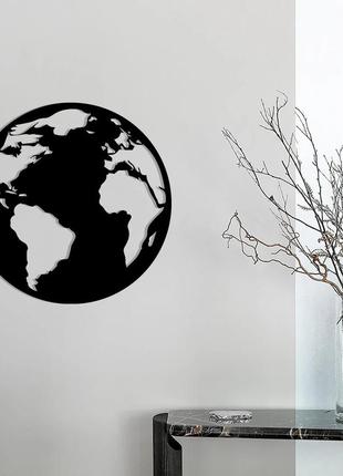 Дизайнерская деревянная картина "earth"  (50 x 50 см)