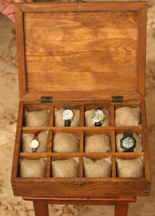 Дерев'яна скринька для зберігання годинників від stovbur