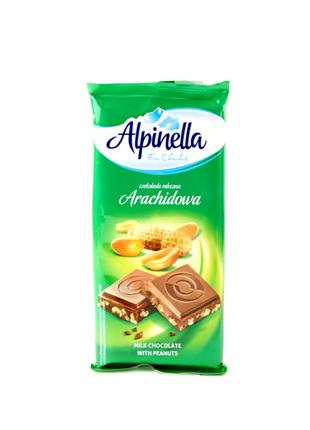 Шоколад молочный с арахисом Alpinella Arachidowa 90 г Польша