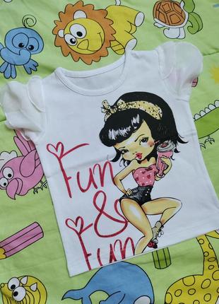 Итальянская футболка для маленькой принцессы fun fun