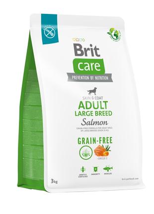 Сухой корм для собак крупных пород Brit Care Grain-free с лосо...