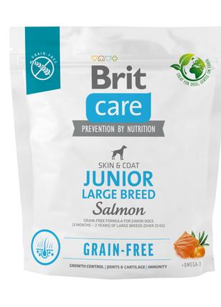 Сухой корм для щенков крупных пород Brit Care Grain-free с лос...