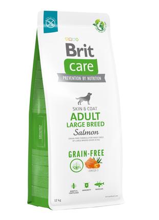 Сухой корм для собак крупных пород Brit Care Grain-free с лосо...