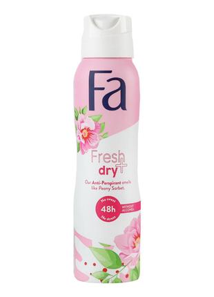 Дезодорант-аэрозоль Fa Fresh & Dry Сорбент и Пион 150 мл (9000...