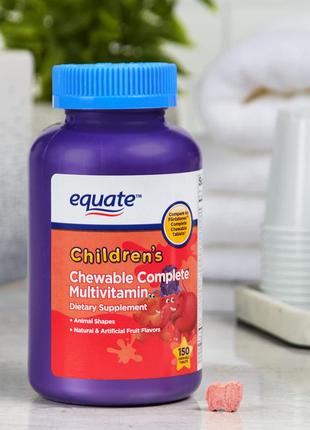Детские жевательные мультивитамины equate children chewable, 1...