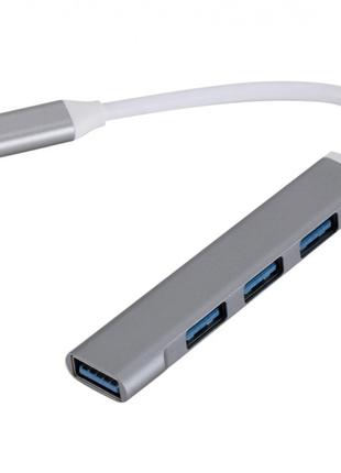 Разветвитель hub TYPE-C USB 3.0 хаб 4 порта