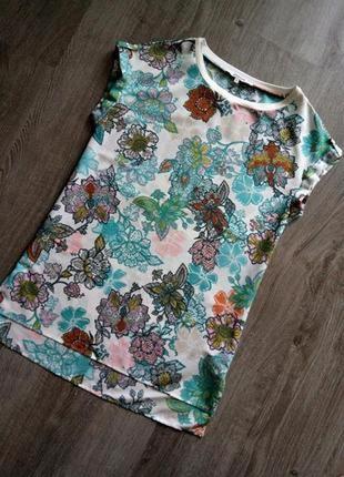 Платье туника платье-футболка в цветочный принт