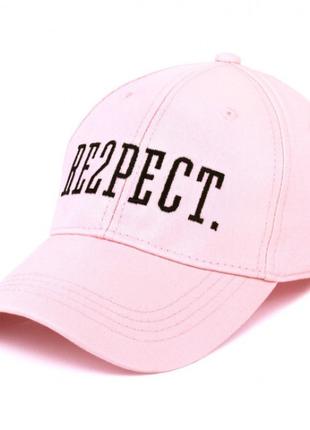 Кепка Memos Ericson женская розовая с принтом RESPECT One sizе