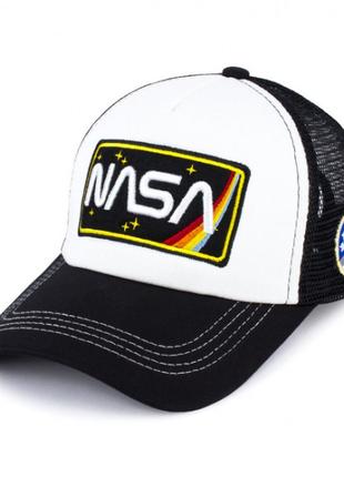Кепка бейсболка Oscar с логотипом NASA , цвет белый с сеткой