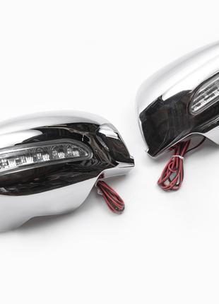 Накладки на зеркала LED (2 шт, пласт) для Mazda 6 2008-2012 гг.