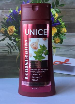 Шампунь unice з екстрактами часнику та плюща від випадіння вол...