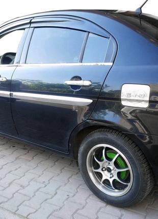 Молдинг дверной (4 шт, нерж.) для Hyundai Accent 2006-2010 гг.