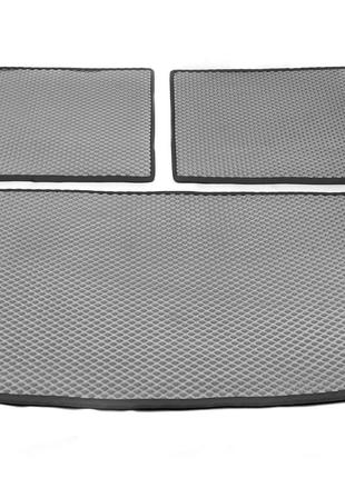 Коврик багажника 3 части (EVA, серый) (7 мест) для Audi Q7 200...