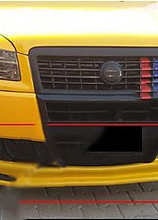 Передняя нижняя накладка (под покраску) для Fiat Doblo II 2005...