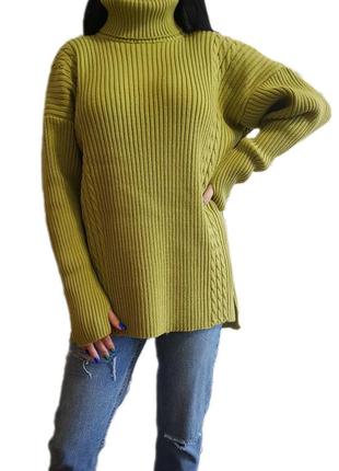 Самый модный цвет- лайм, шерстяной свитер