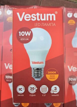 Світлодіодна лампа vestum 10w е27 3000к