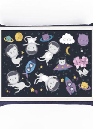 Поднос с подушкой Космические Коты