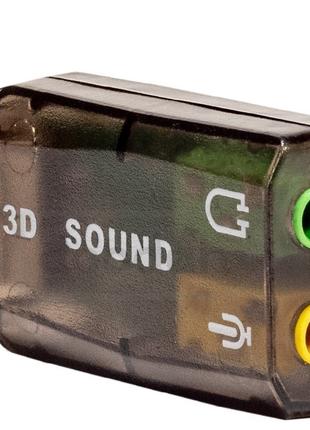 Внешняя USB звуковая карта 3D Sound card 5.1